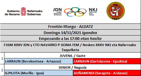 XXXV JUEGOS DEPORTIVOS DE NAVARRA Y CAMPEONATOS NAVARROS